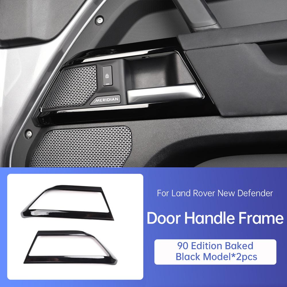 For Land Rover Defender 90 110 2020-2025 Door Handle Frame Switch Decorative Sticker Carbon Fiber Modification