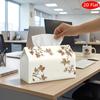 2D Flat, 1pc Tissue Box, Printed On Both Sides, Rustic Wildlife Tissue Holder, Featuring a Deer Head Design, Suitable for Home, Parties, And Car Decor