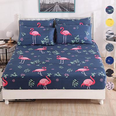 Fitted Sheet Mattress Cover with All-around Elastic Rubber Band Non Slip Dustproof Bed Sheet (Without Pillowcase)