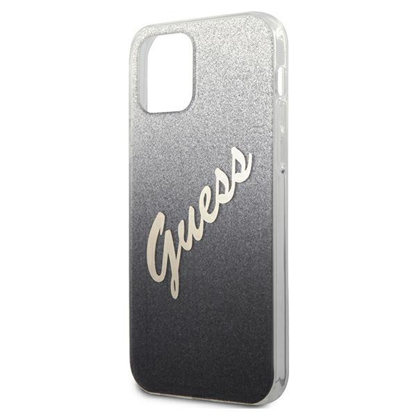 Guess Guhcp12Lpcuglsbk Iphone 12 Pro Max6,7 Czarny/Black Hardcase Glitter Gradient Script