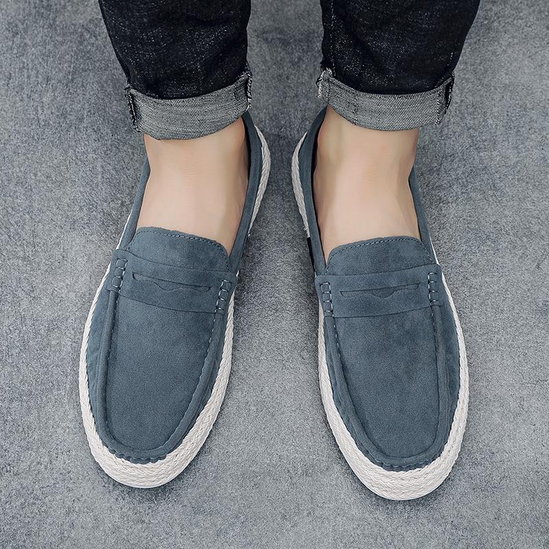 Fashion Men Suede Lightweight Casual Shoes Lazy Shoes Male Breathable Slip-on Men's Driving Shoes Comfortable Loafers Moccasins