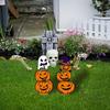 Halloweens Double Fellow pumpkins Metal Stake Stable Lawn Decoration Raitight Outdoor Party