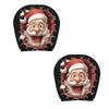 2Pcs Elastic Car Headrest Cover Soft Car Head Pillowcase  Christmas Decoration