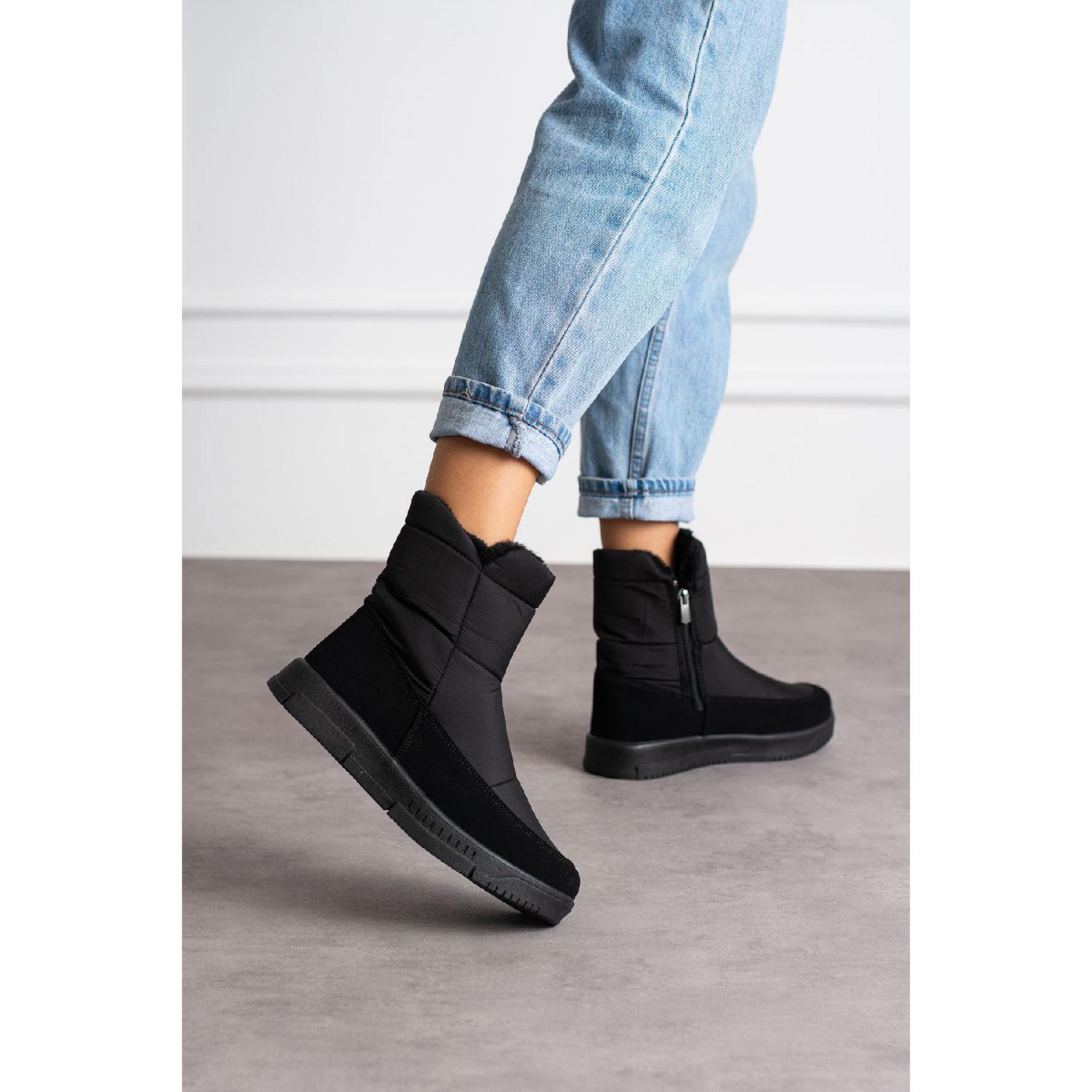 

Women s Black Zippered Casual And Comfortable Quality Boots 36