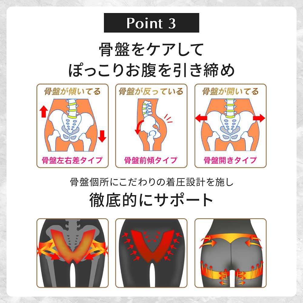 SERIES BELLE SKINNY Compression Leggings for Pelvic Tightening and Support [BELLE BS] [Single Item] (M)