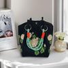 Knitted Tote with Woven Ring Buckle, 3D Magnetic Snap Handbag & Clutch
