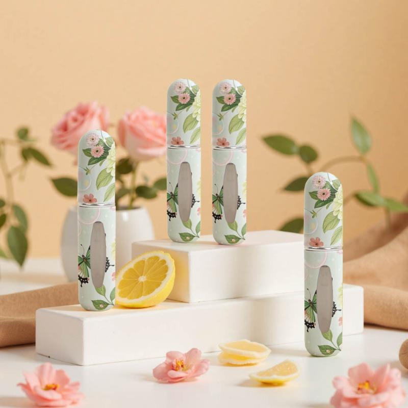 5ML Cute Butterfly Pattern Perfume Bottle Travel Size Spray Bottle with Direct Charging From The Bottom