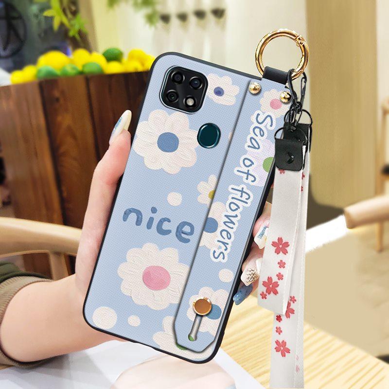 Dirt-resistant Wristband Phone Case For ZTE Blade 20 Kickstand Anti-dust Waterproof Wrist Strap Ring Silicone Durable