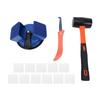 Floor Gap Fixer Tool Kit 45 Degrees  Dual Sided Striking Suction Cup with Crack Cleaner Mallet for Wooden Composite