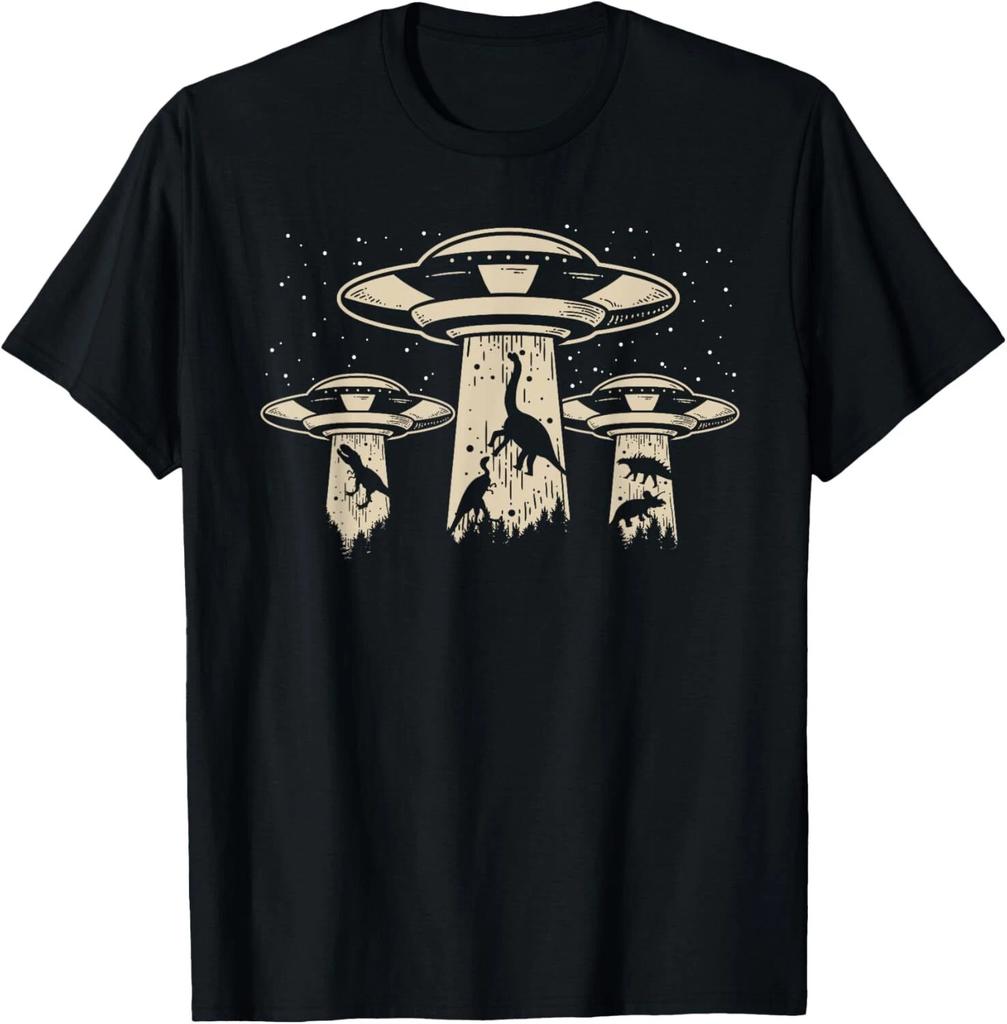 Alien Dinosaur Shirt UFO Abduction Shirt Dinosaur Lover Gift Unisex T-Shirt