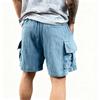 Men's -color Casual Corduroy Loose Five-inch Length Shorts For Men - Comfortable Sports Multi-pocket Work Pants