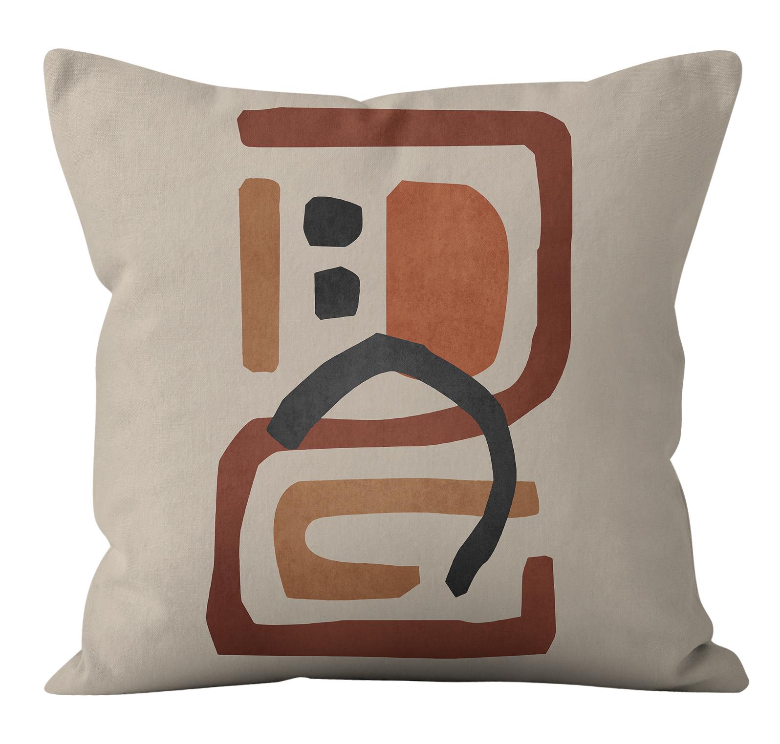 

Чехол для диванной подушки, посуда, квадратный чехол для подушки, простая наволочка с принтом, наволочка с абстрактной живописью и растением 45x45cm