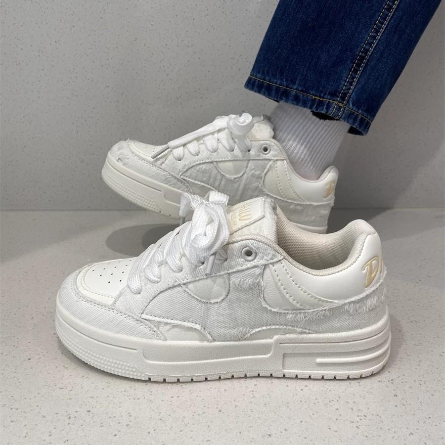 Niche Chic Broken Wind Platform Bread Shoes Women Versatile Skateboard Shoes Increase Student Women