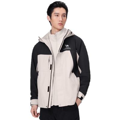 Camel Unisex 3-in-1 Detachable Waterproof Windproof Hiking Jacket