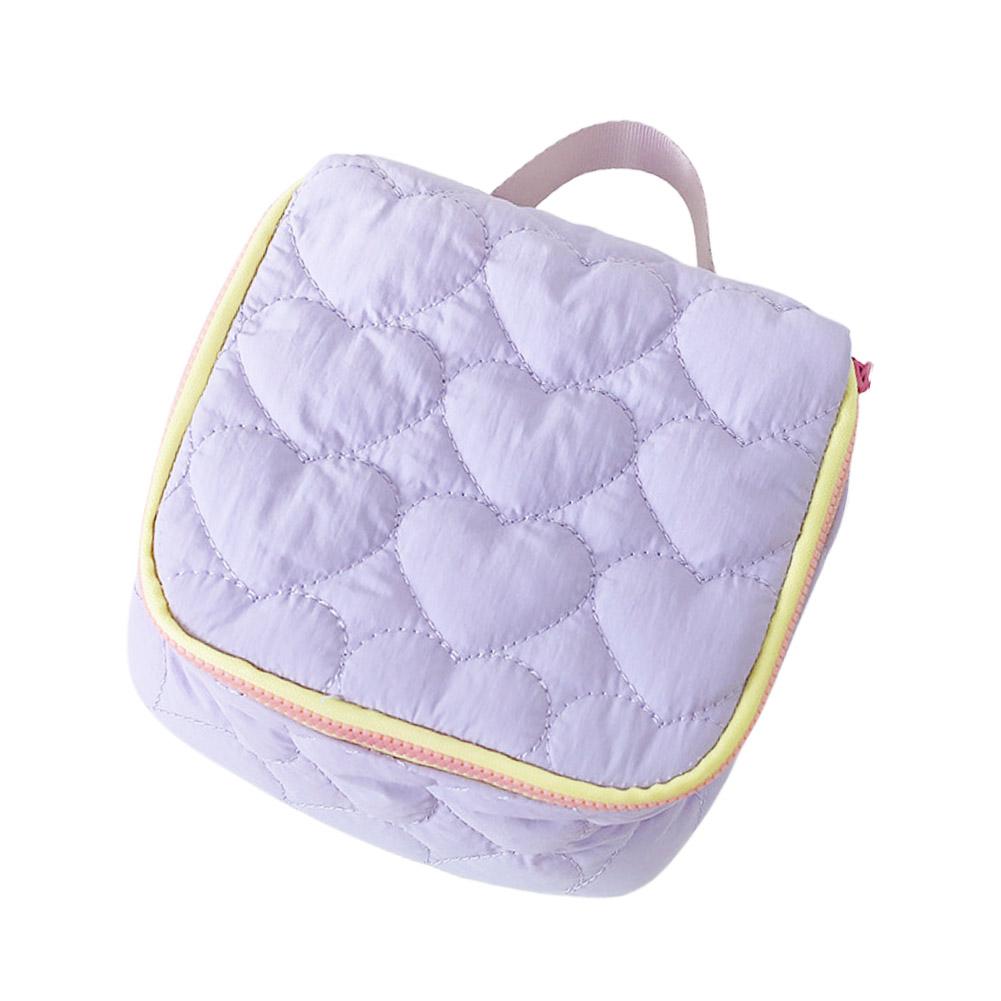 Woman Portable Cute Love Korean Style Large Capacity Makeup Bag Travel Handbag Wash Bag for Travel Accessories