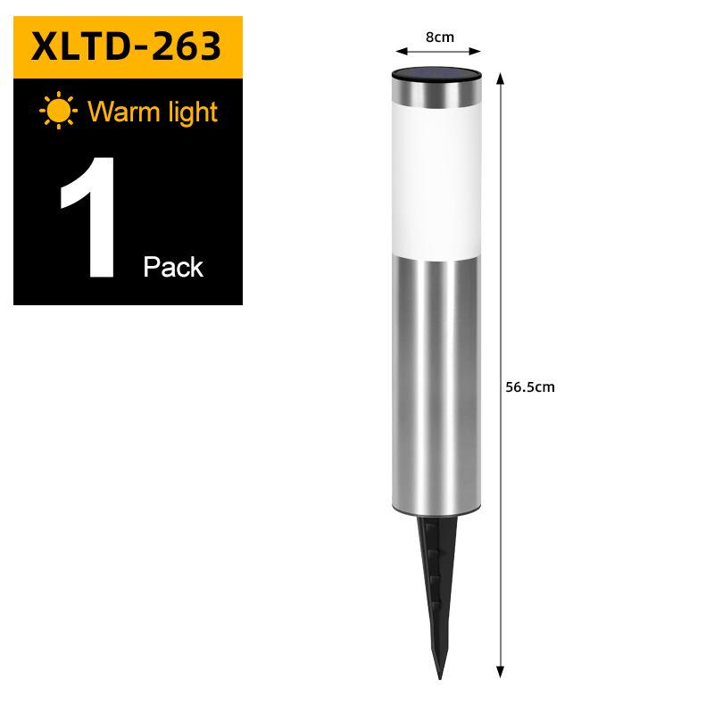 Solar Stainless Steel 3-LED Modern Waterproof Outdoor Garden Lamp