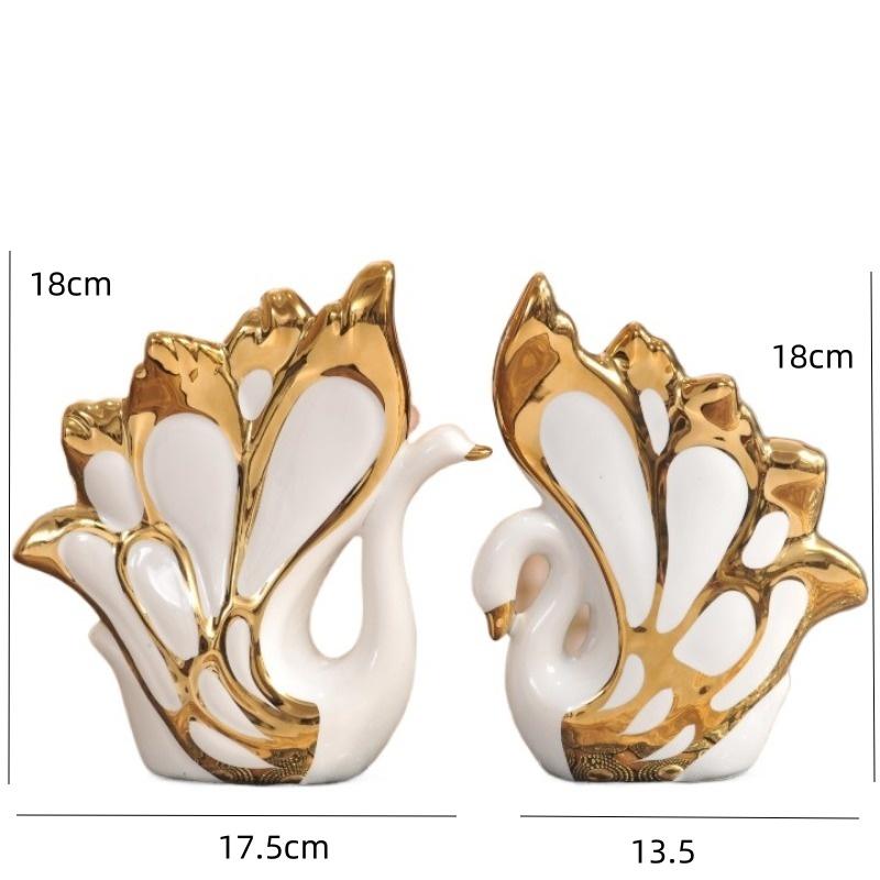 

Украшения для дома, керамическая статуэтка «Маленький лебедь», гостиная, подарок для влюбленных, свадебная фигурка, украшение, статуэтка, пара лебедей