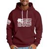 Men's Loose Flag Printed Hooded Sweatshirt Men's Casual Fashion Sports Sweatshirt
