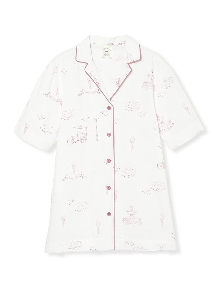 Gelato Pique Gelato Print Piping Shirt PWFT231298 Pink Women's