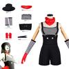 Nuovo Costume Cosplay Mimo Gatto Strisce Festival dell'Arte Costume Cosplay Stile Mimo Vintage Costume per Cosplay e Role-Playing sul Palco Outfit da Donna