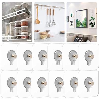 4/6/10 Pcs Seamless Nail Stickers Non-Trace Self Adhesive Hanging Nails Wall Hooks for Photo Frame Clock Mirror