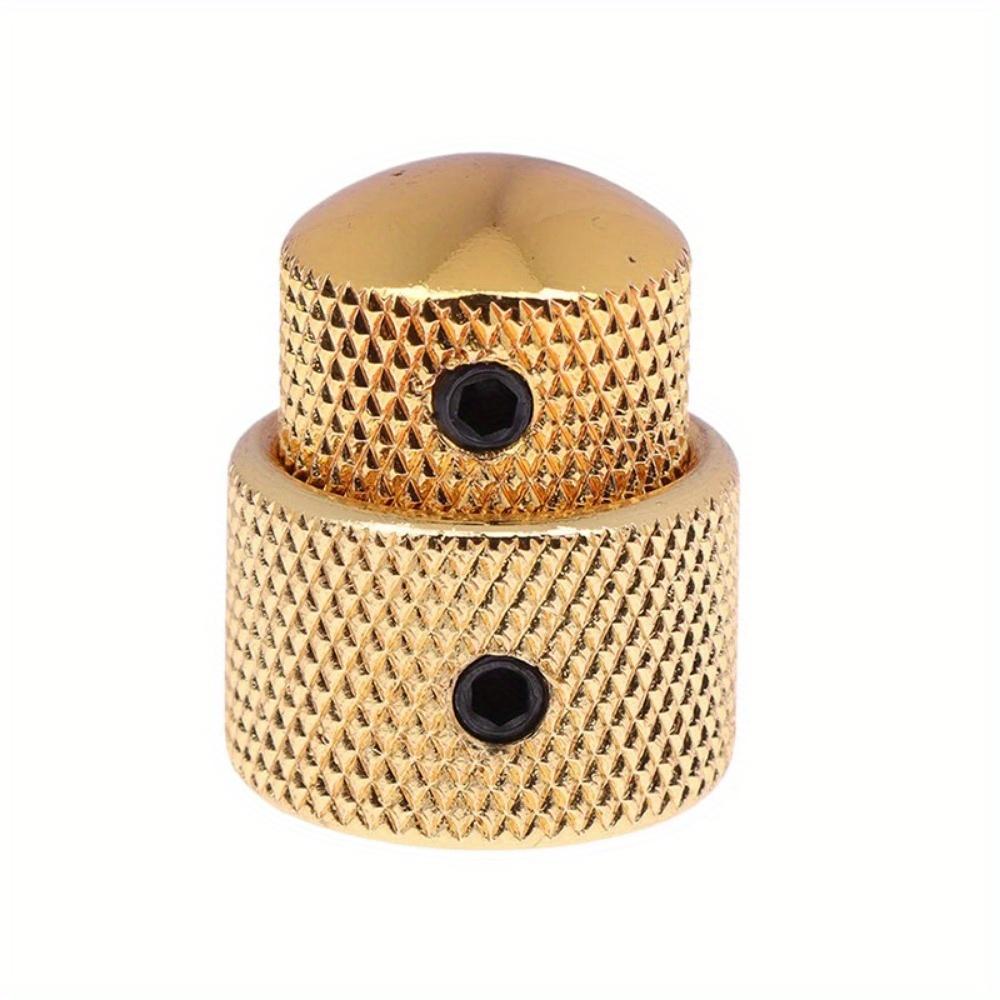 

1 шт. 2 в 1 двойные концентрические ручки контроля тона, громкости и баланса, куполообразные металлические ручки контроля громкости и скорости для электрогитары и бас-гитары золотистый