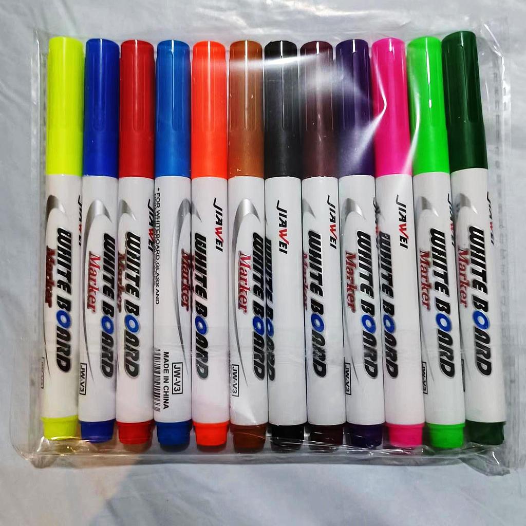 Children's Erasable Water-Based Floating Markers - 4/8/12 Colors for Drawing & Teaching