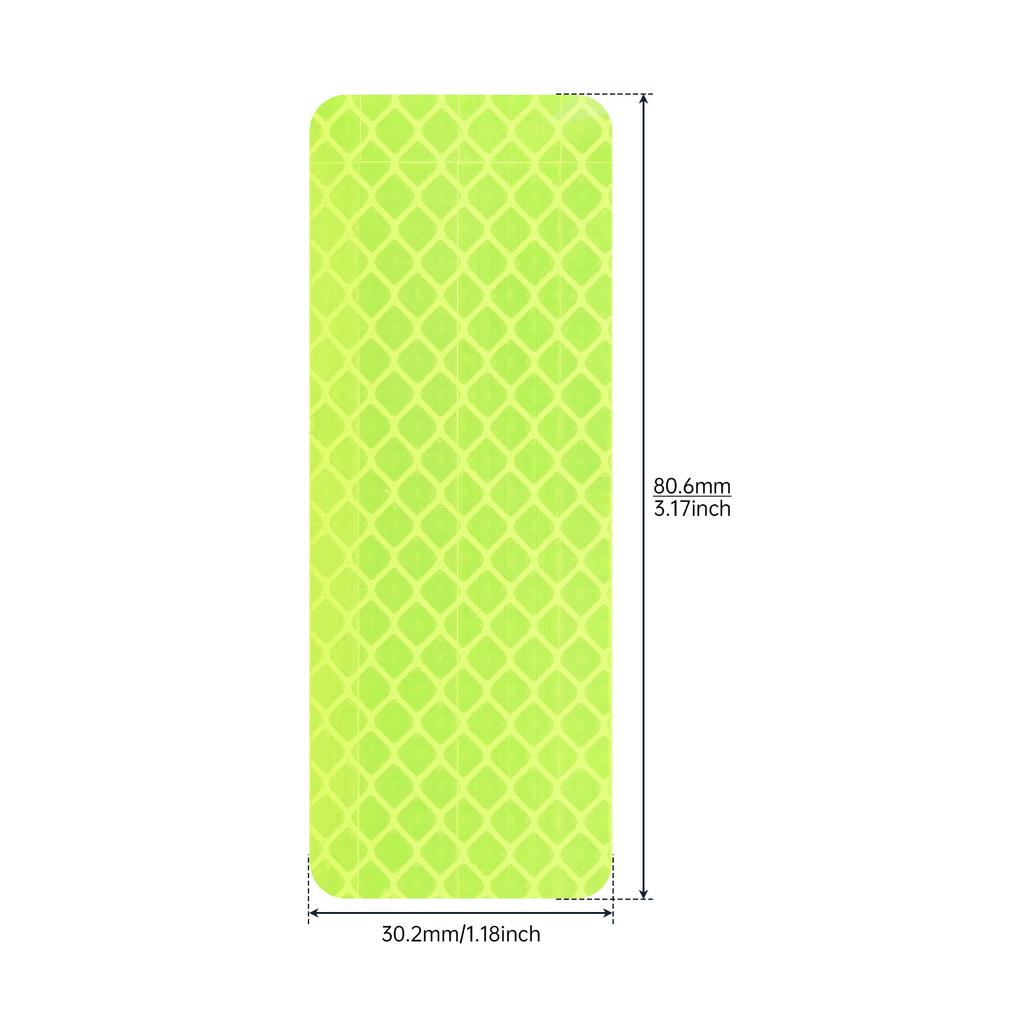 10 ultra bright reflective safety stickers, fluorescent yellow green, suitable for cars, trucks, bicycles, and motorcycles