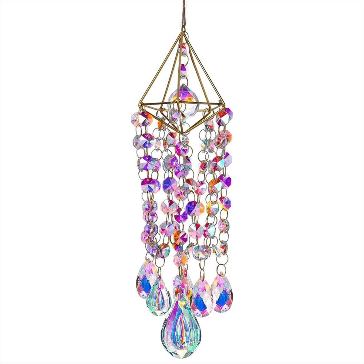 2025+ Crystal Suncatchers Hanging Wind Chime Style Garden Rainbow Maker Handmade Gold Plated China Mainland