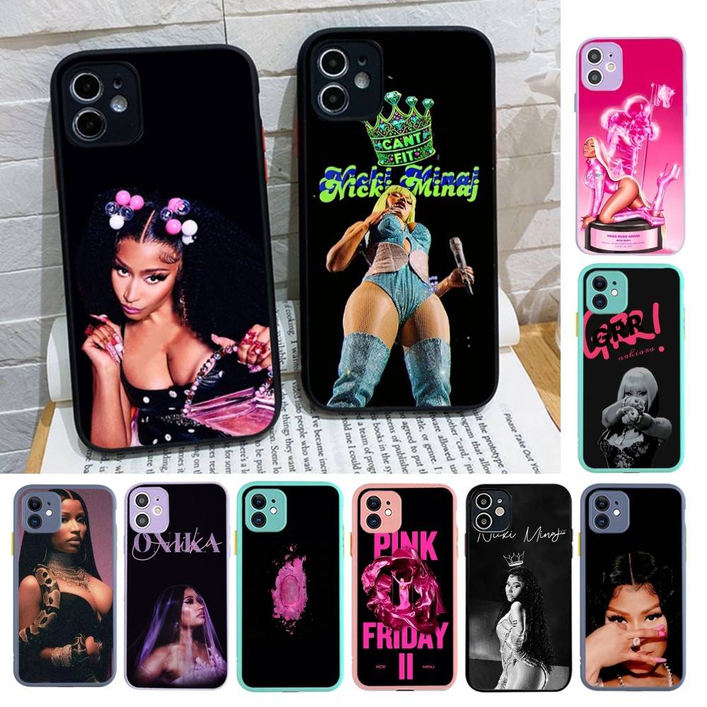 Nicki Minaj Rapper For IPhone Air 16 15 14 Plus 13 12 11 Pro Max Matte Cover Jelly Shockproof Phone Case