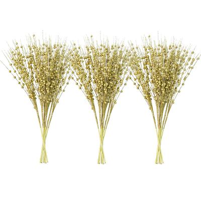Christmas Decorative Gifts Christmas Tree Wreath Rattan Diy Decorative Accessories Gold Dust Sequins Simulation Berry Bundle