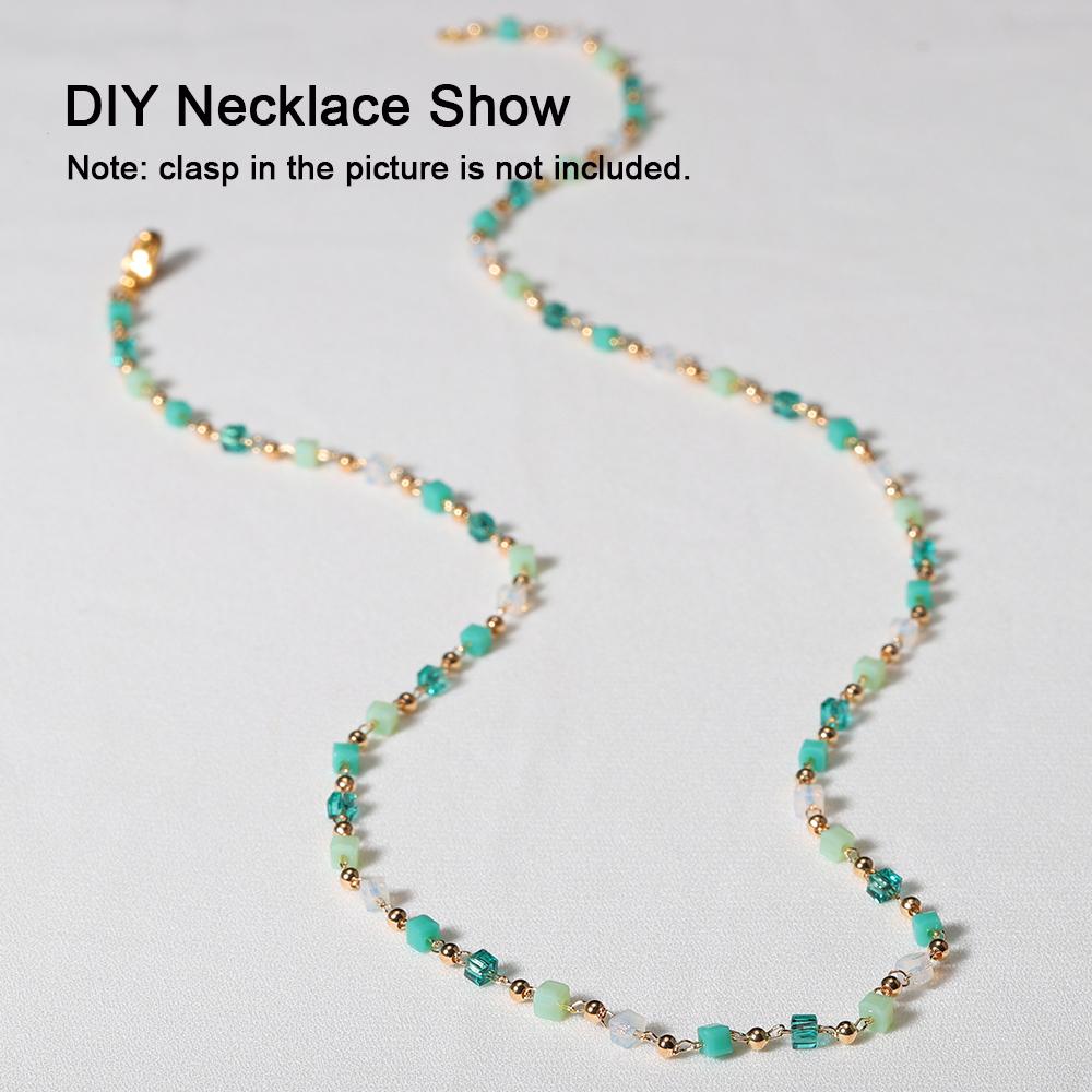 1meter Bohemian Colorful KC Gold Bead Chain for Choker Necklace Women Charm Handmade Party Jewelry Making DIY Components