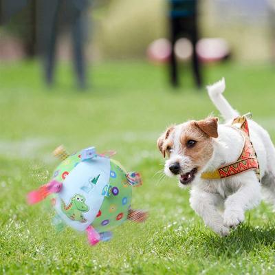 1 Stück - Plüschballspielzeug, farbenfrohes Seildesign, langlebiges Hundekauspielzeug, geeignet für Haushunde zum Spielen drinnen und draußen