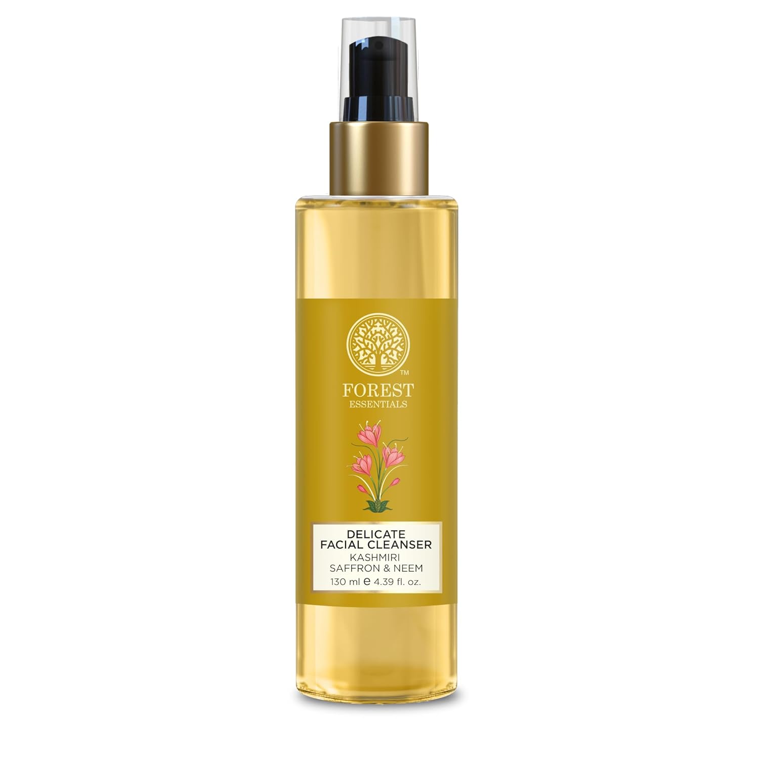 Forest Essentials Аюрведическая очищающая пенка для лица с шафраном и нимом | Для нормальной и жирной кожи | Без сульфатов 100 ml
