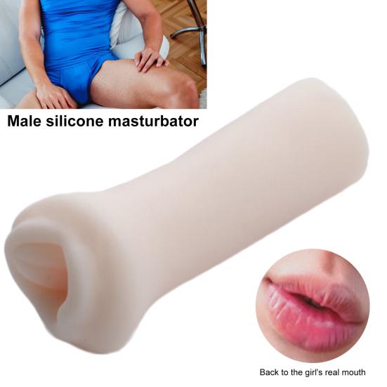 Kapesní mužský masturbátor Super měkký Flexibilní Realistický Hluboký Hrdlo Orální Sex Tréninková Sexuální hračka pro dospělé