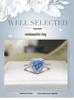 Aquamarine Blue Moissanite Heart Ring for Women - 1-2 Carat Diamond Couple Wedding Proposal Jewelry