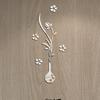 A Set of Shiny 3D Acrylic Wall Stickers In The Form of Vases - To Put On And Take Off Perfect for Enhancing The Decor of Living Rooms and TV Backdrops