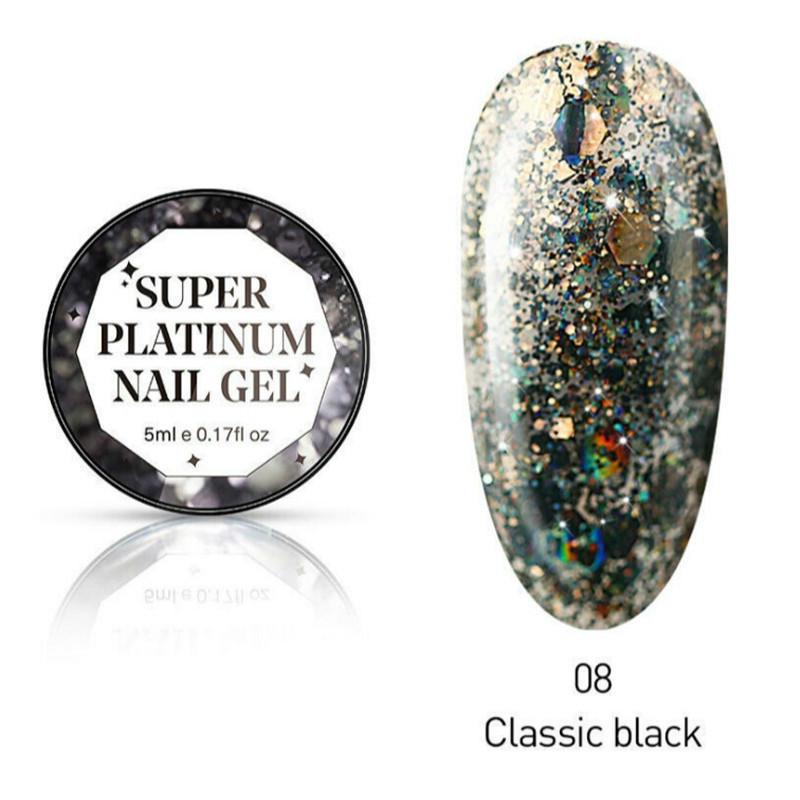 

Гель с блёстками для украшения ногтей при наращивании или дизайне