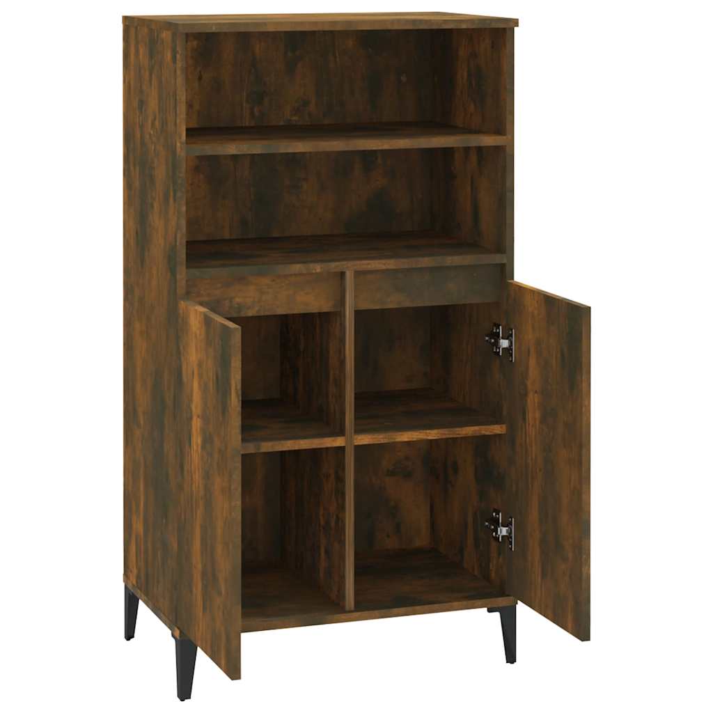 vidaXL Highboard Räuchereiche 60x36x110 cm Holzwerkstoff