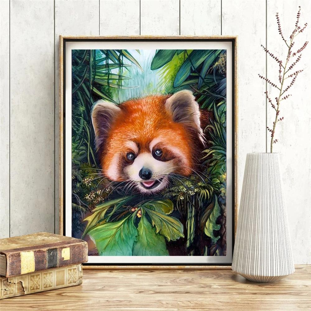 huacan 5D DIY Diamond Embroidery Raccoon Cross Stitch Sale Diamond Painting Animal Picture Of Rhinestone Mosaic Handmade Gift