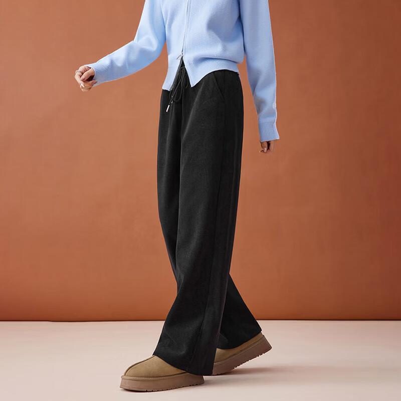 IEF Women's Winter Plush Wide-Leg Trousers