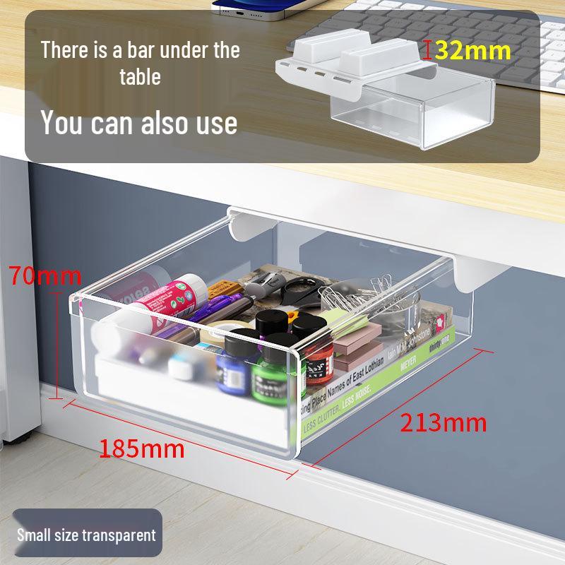 Niewidoczny organizer pod biurko: Bez wiercenia szuflada na artykuły biurowe