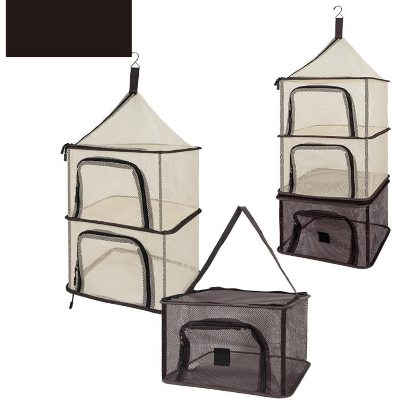 Square Multifunctional Hanging Drying Net Foldable 4 Layer Dishware Organizers For Kitchen & Travel