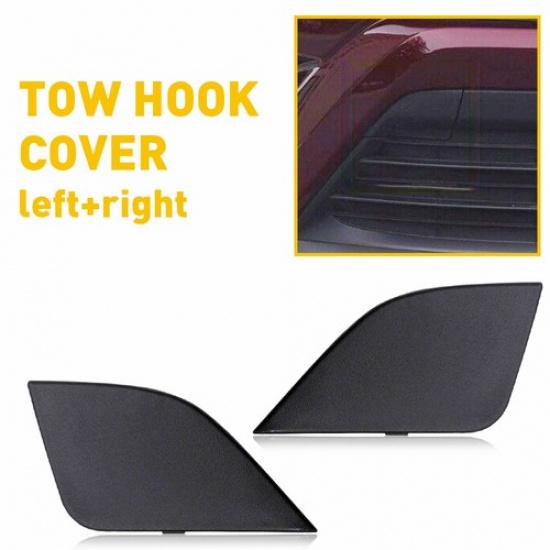 

Pair Front Hook Tow Bumper Eye Cover For Cap Toyota RAV4 2016-2018 Left Right EV