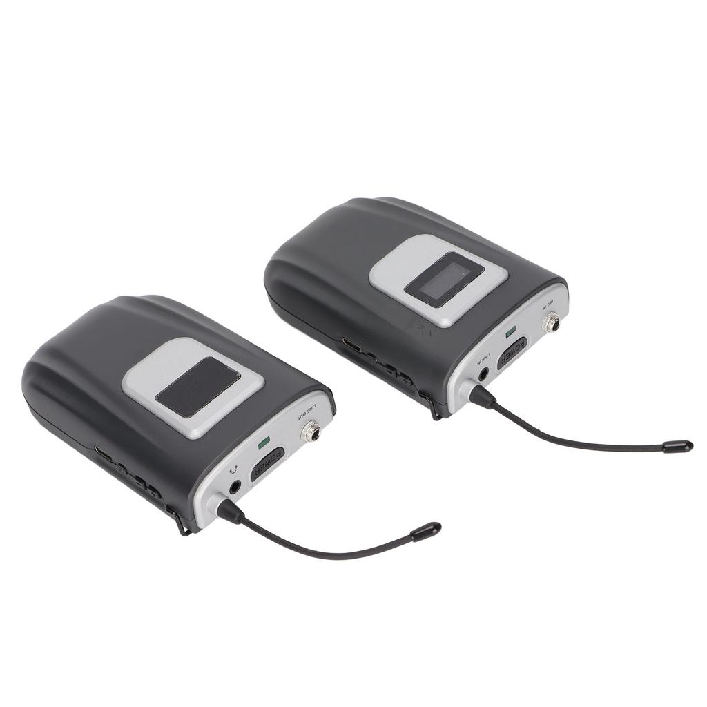 Wireless Lavalier Microphone System Outdoor Radio Condenser Microphone System for Vlog Mobile Phone