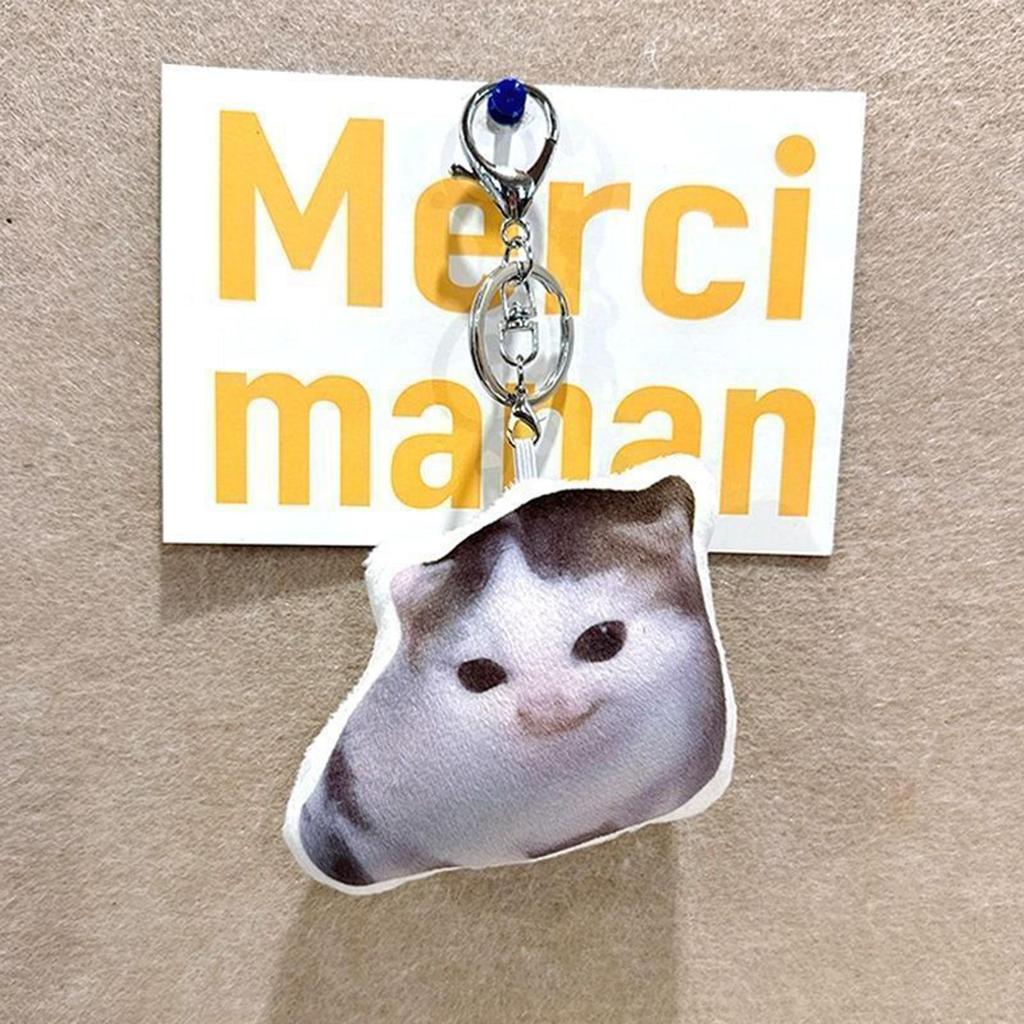 Cute Cat Keychains Chubby Kitten Keyring Trinket Bag Ornament Animal Cat Pendant Keys Holder Purse Bag Accessories DIY Gifts