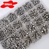 800pcs/Stainless Steel Hex Bolts, Screws, Nuts, Springs, Washers, J Nut Set, M3 M4 M5 M6 Machine Screws, Repair Tool Set