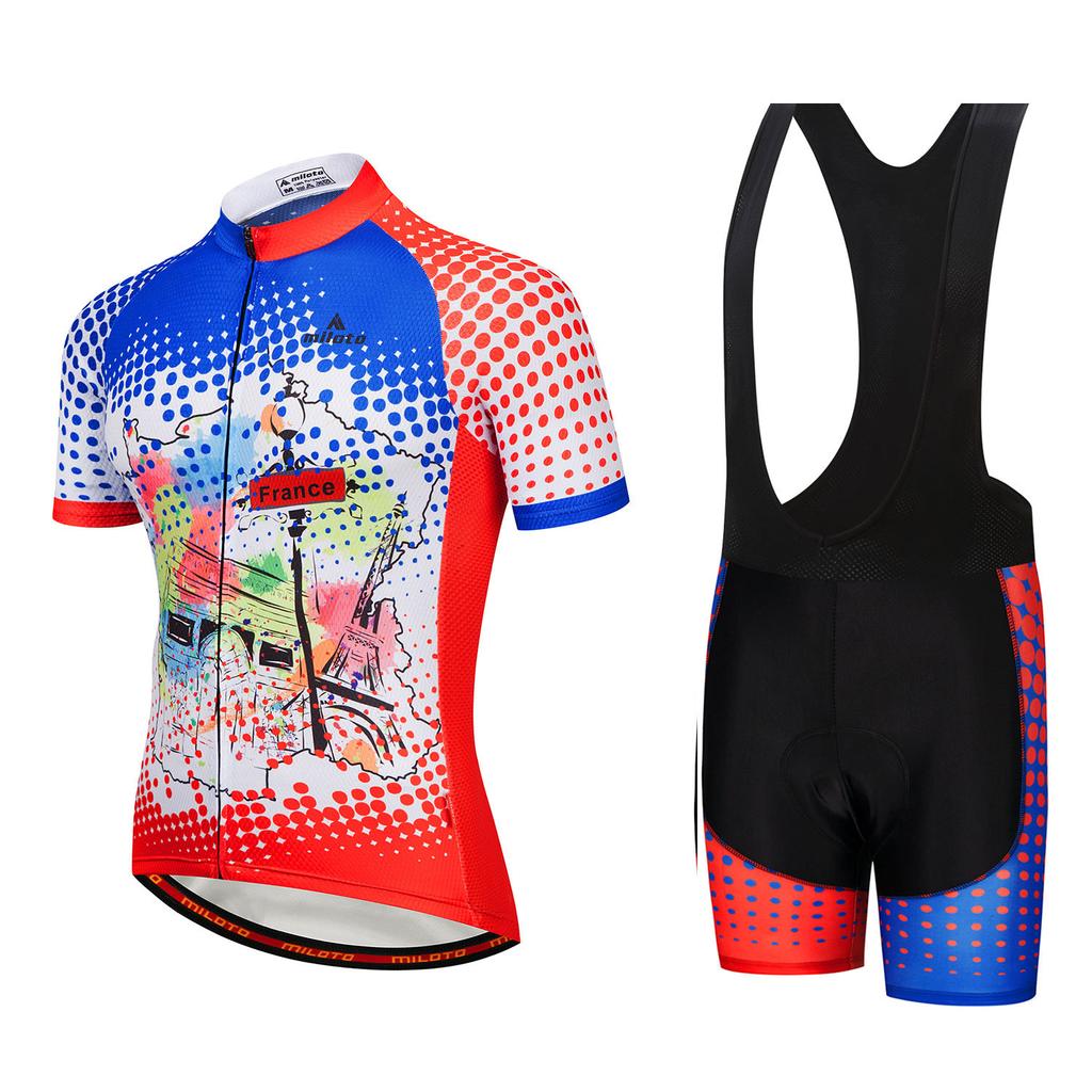 Cycling Suit Short Sleeve Strap Set 2026 Summer Breathable Cycling Suit Set, Outdoor Sports Event Cycling Suit