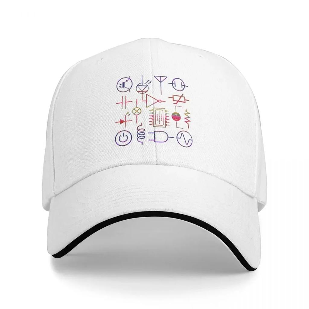Colorful Electronics Components Electronic Engineering Electronics Collage Baseball Cap Hiking Hat Hat Baseball Cap Mens Women's