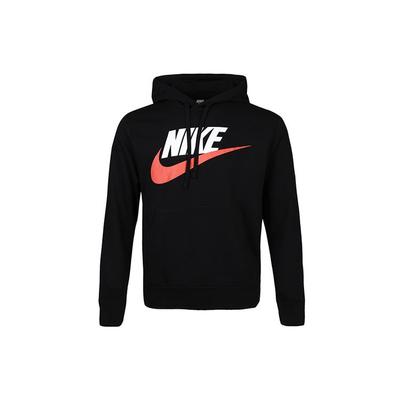 Nike Sportbekleidung Logo Print Pullover Hoodie Herren Oberteile Schwarz CZ9129-010
